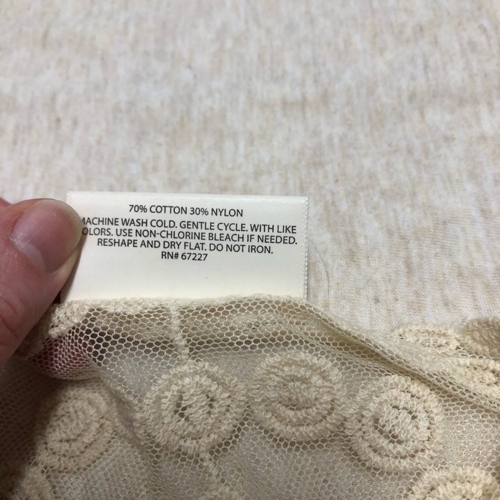 NWT Vintage Y2K Sheer Crochet Top Fairycore Cottagecore Lace Crochet Layer Fairy - Picture 5 of 7